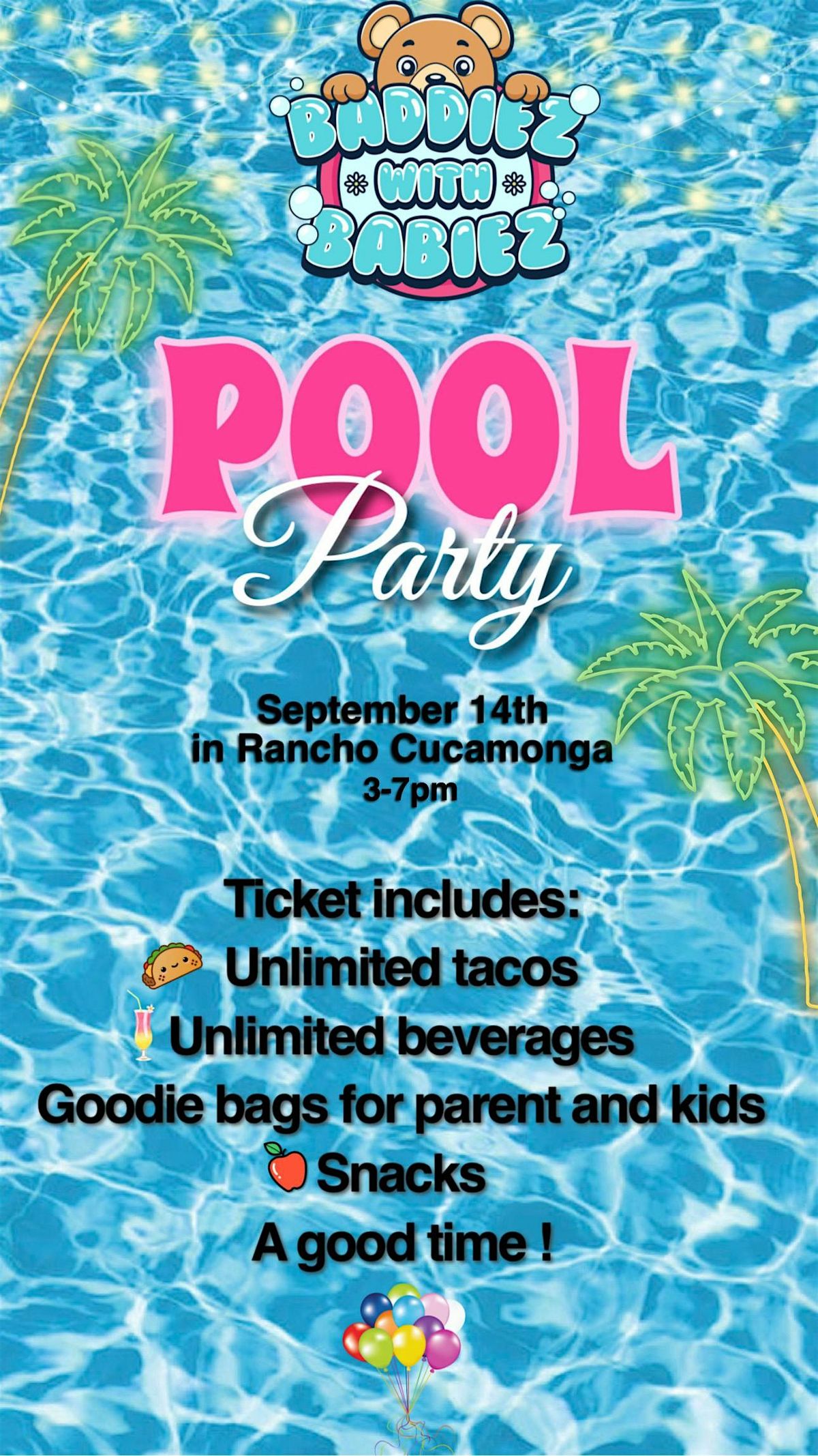 Extra TICKETS for Baddiez With Babbiez POOL PARTY (All Ages)