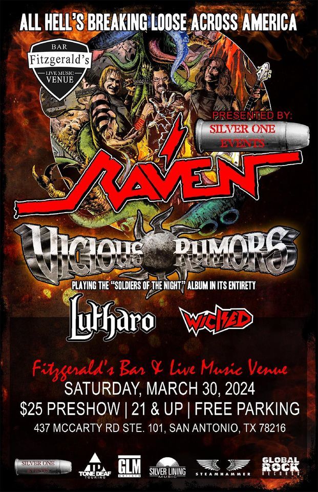 RAVEN & VICIOUS RUMORS including Lutharo and Wicked