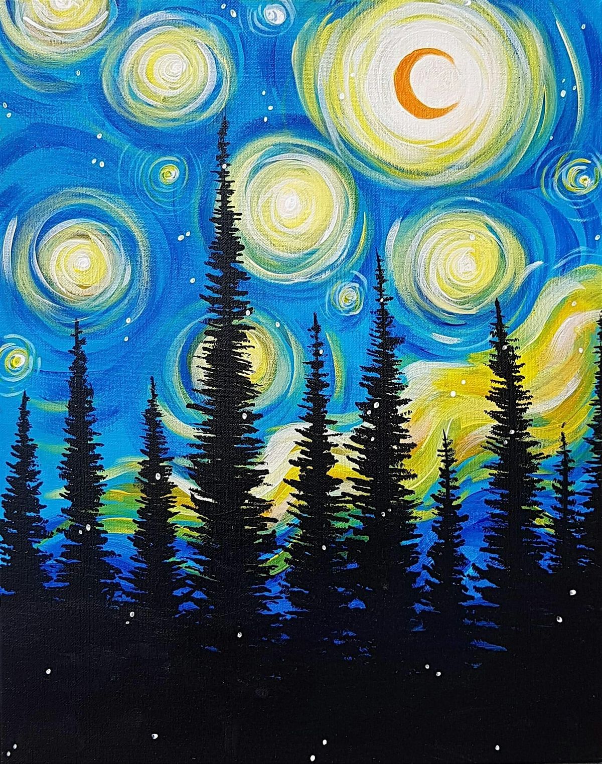 Starry Night Pines, a PAINT & SIP EVENT with Lisa