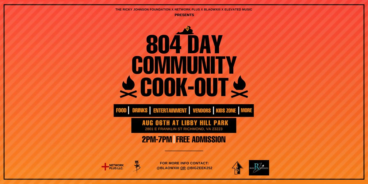 804 Day Community Cookout, Libby Hill Park, Richmond, 6 August 2022