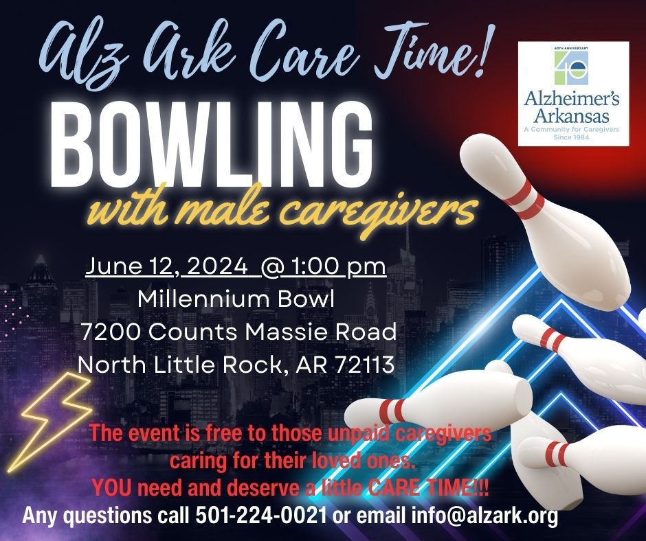 Bowling for Father's Day with male caregivers