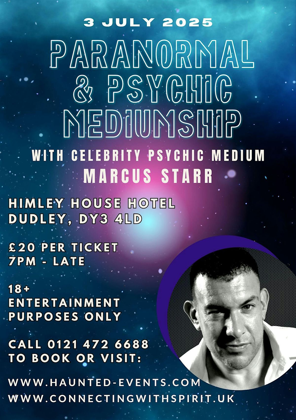 Paranormal & Psychic Event with Celebrity Psychic Marcus Starr