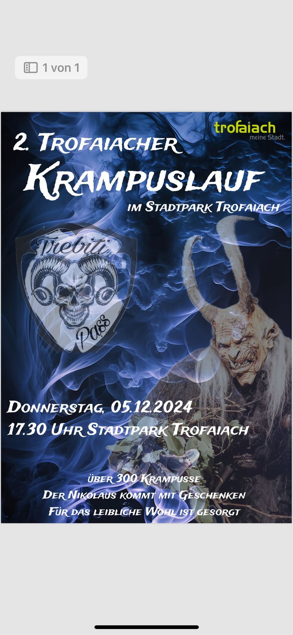 2. Trofaiacher Krampuslauf im Stadtpark