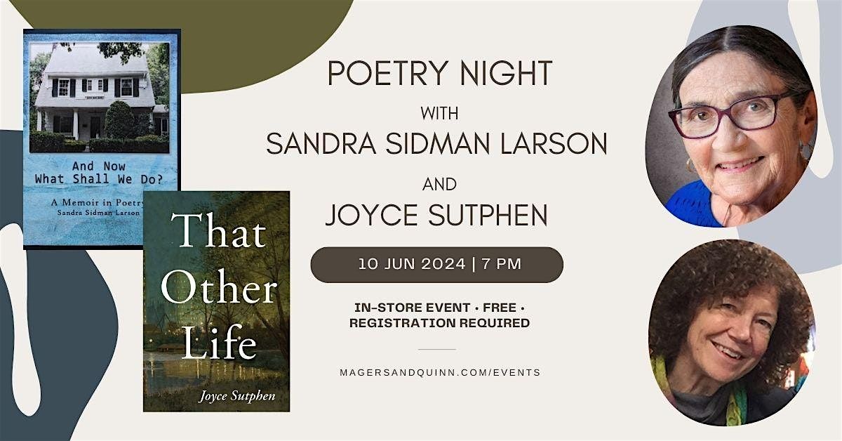Poetry Night with Sandra Sidman Larson and Joyce Sutphen