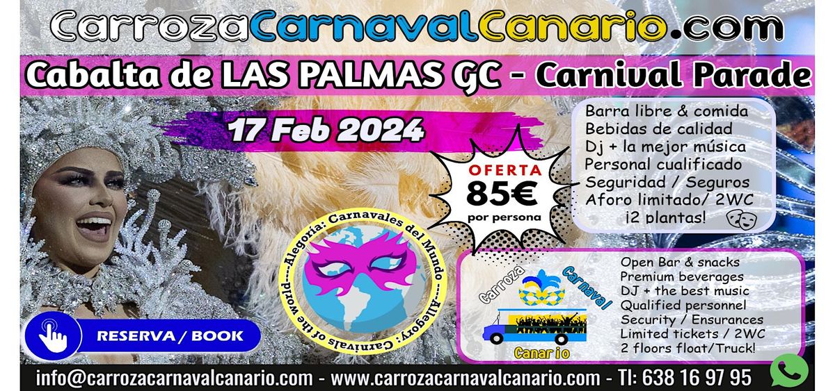 Entradas Carroza Carnaval de Las Palmas 2024