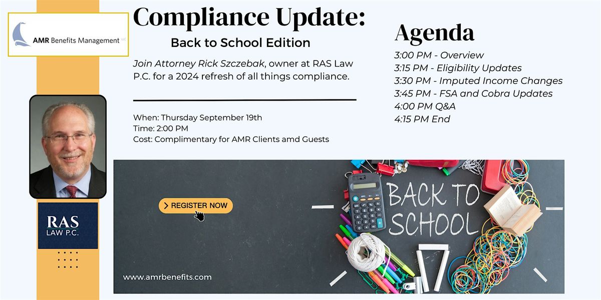 Compliance Update: Back to School  Edition