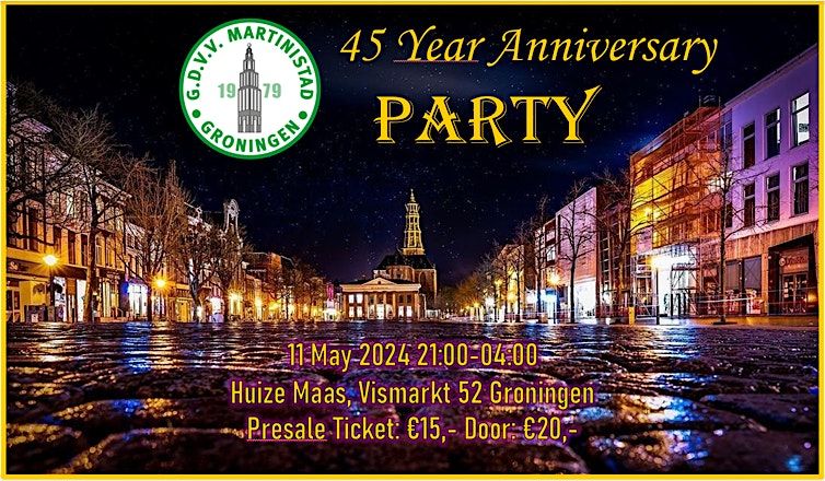 45 Year Anniversary: GDVV Martinistad Forever Party