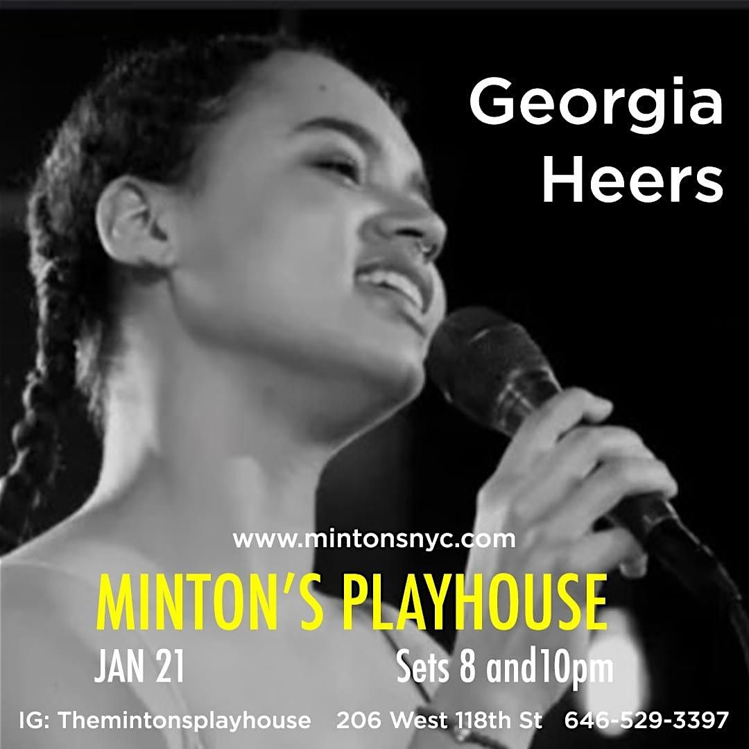 Sun. 01\/21: Georgia Heers at the Legendary Minton's Playhouse Harlem NYC.