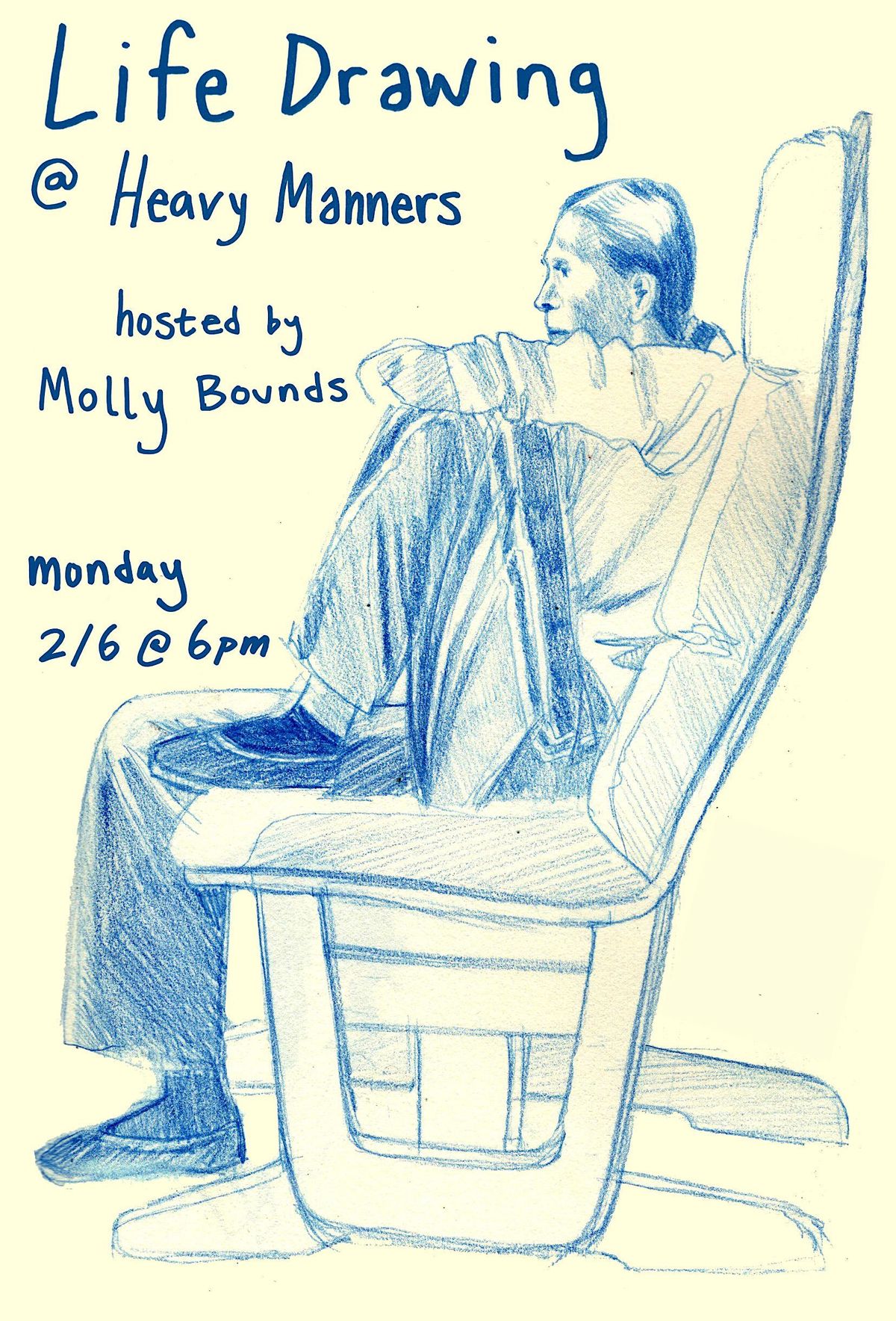 Life Drawing at Heavy Manners Hosted by Molly Bounds (2\/6)
