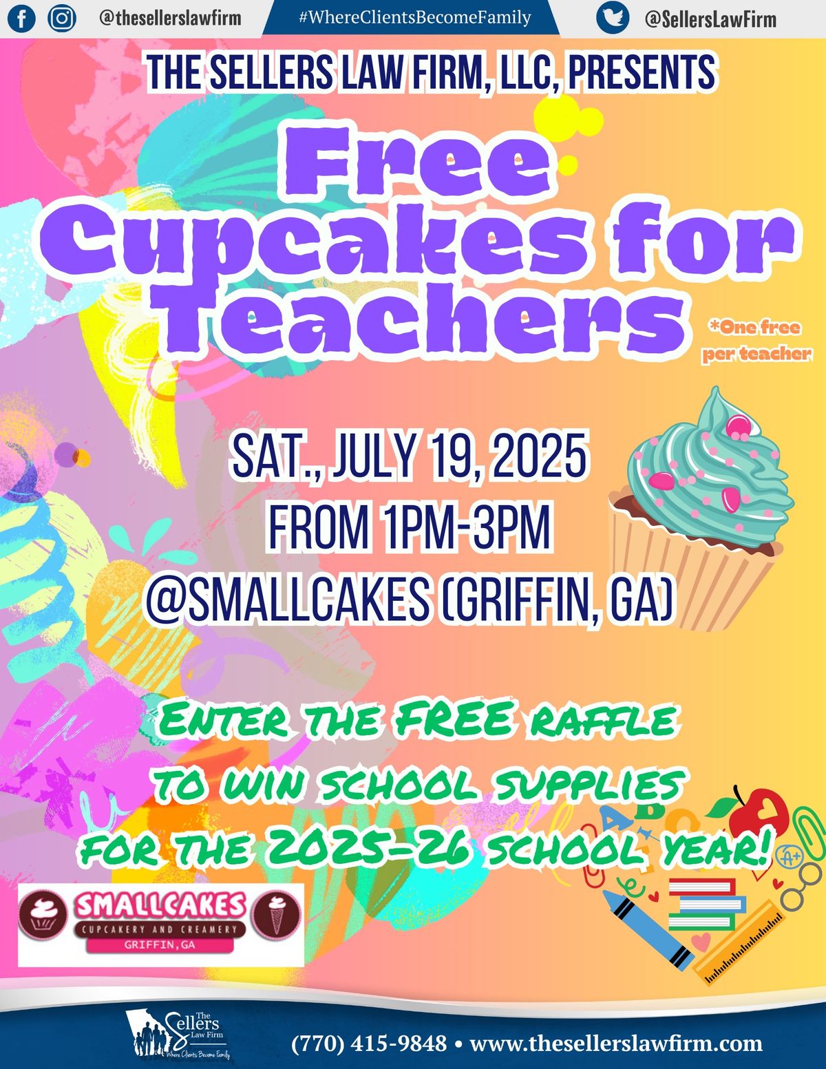 FREE Cupcakes for Teachers 2025 