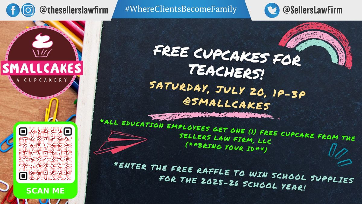 FREE Cupcakes for Teachers 2025 