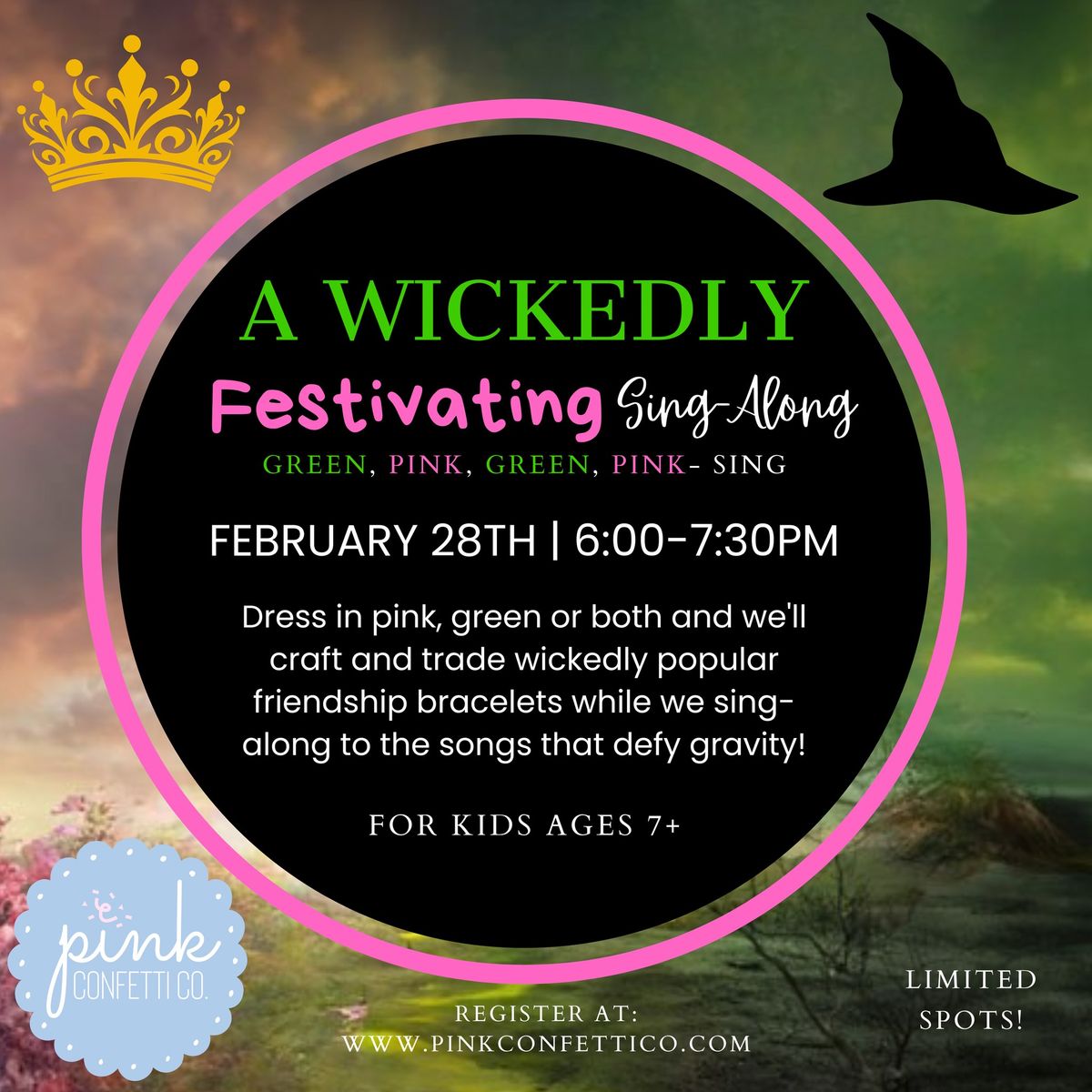 A Wickedly Festivating Crafty Sing-Along (ages 7+)