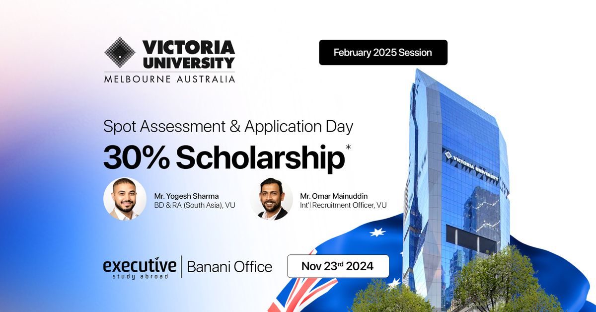 Study in Australia- Application Day by Victoria University, Melbourne.