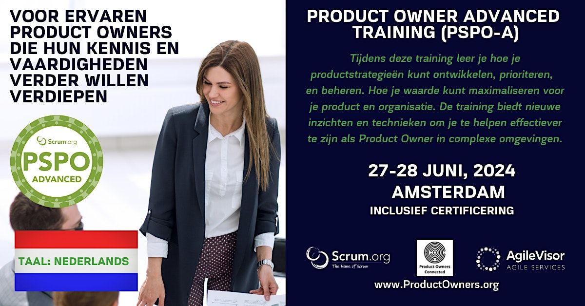 Gecertificeerde 2-daagse training | Product Owner Advanced (PSPO-A)