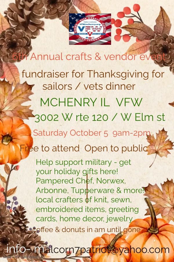 Thanksgiving for the sailors crafts \/ vendors fundraiser