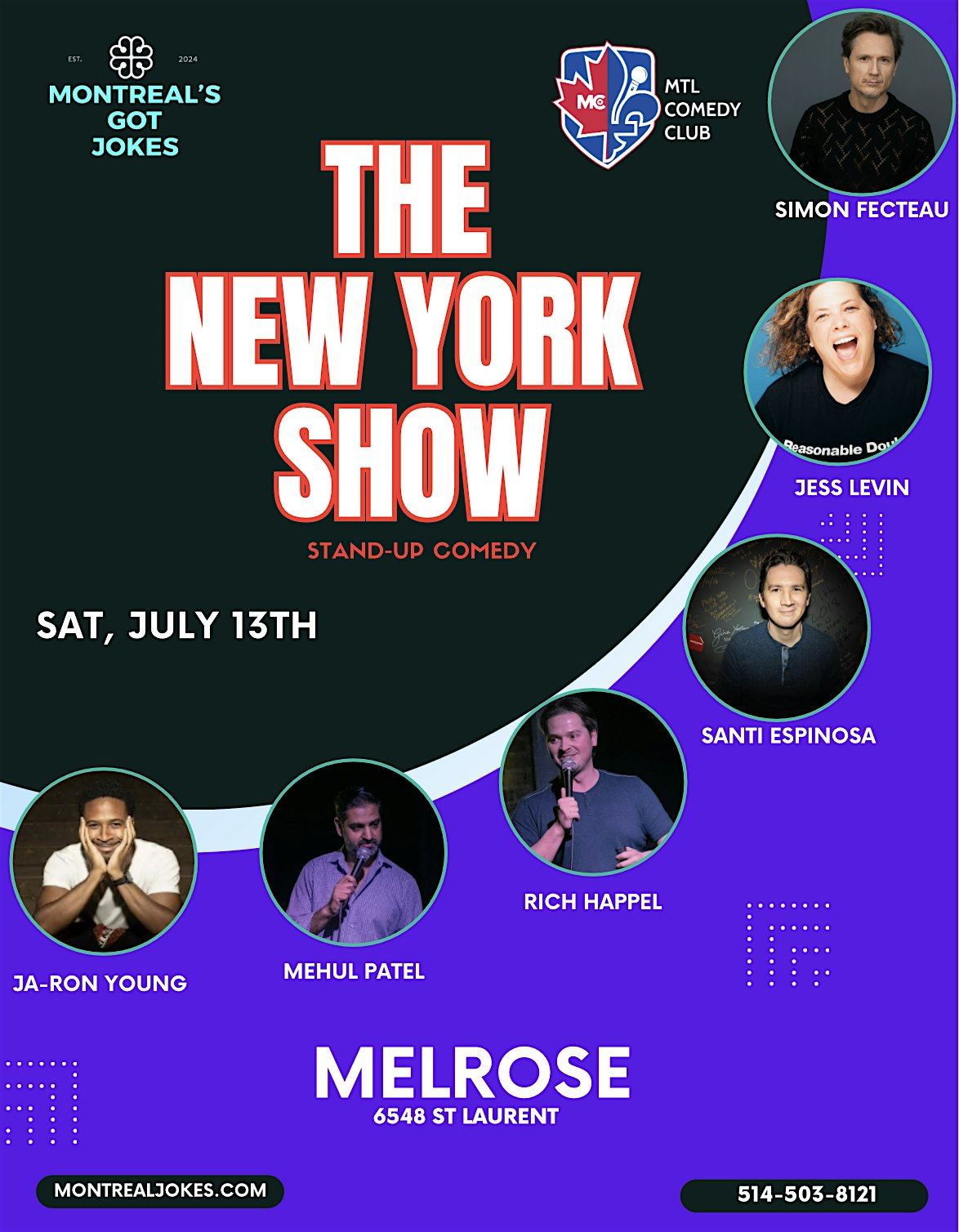 THE NEW YORK SHOW ( STAND-UP COMEDY \/ LATE SHOW )  MONTREALJOKES.COM