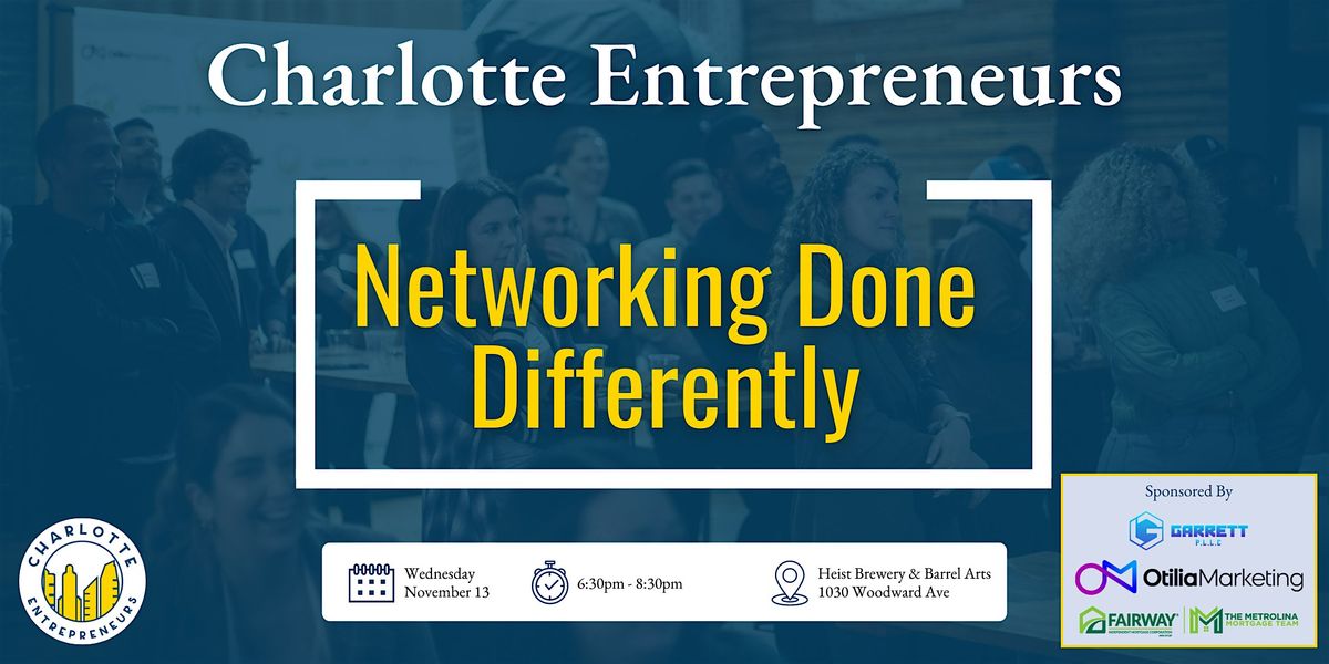 November Networking with Charlotte Entrepreneurs