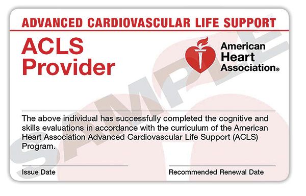 AHA ACLS Provider Course ($225)