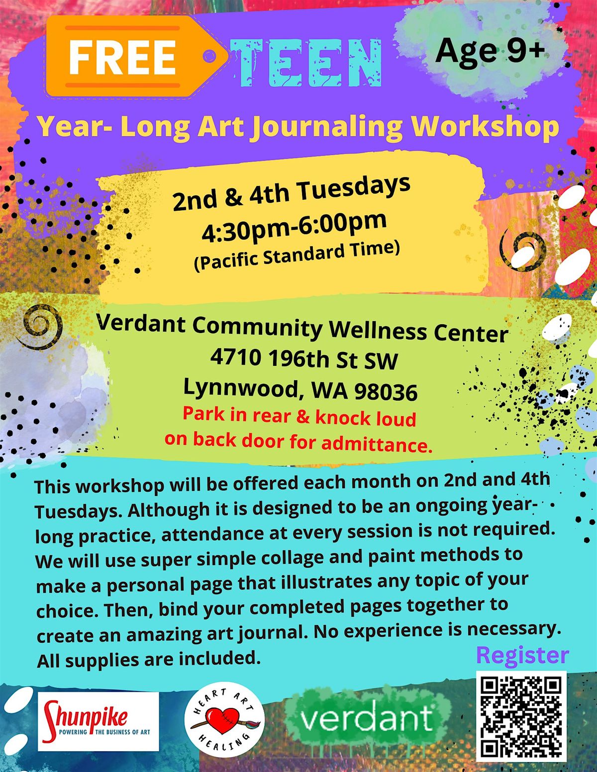FREE Teen Art Journaling Workshop