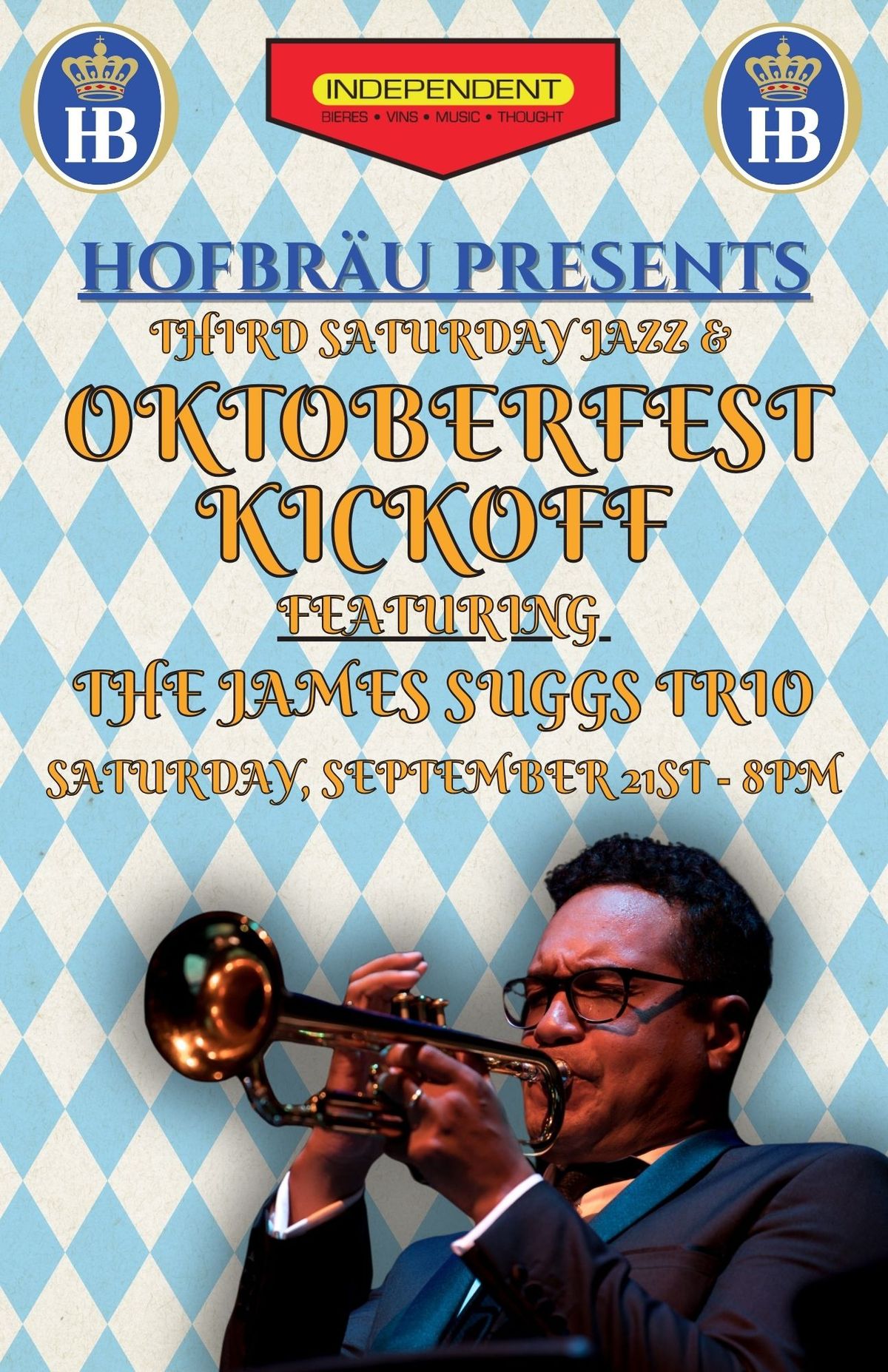 Oktoberfest Kickoff! Hofbrau presents: James Suggs Trio!