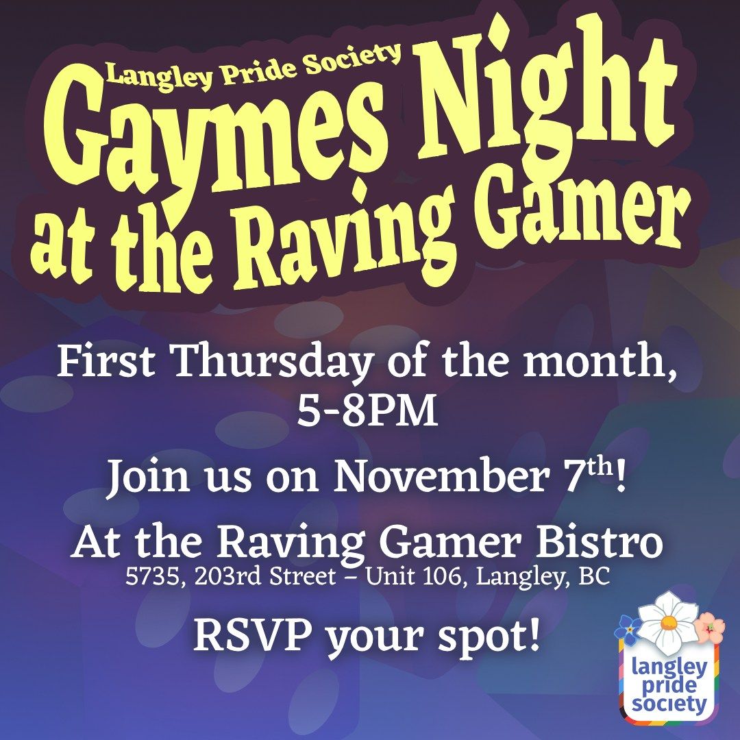 Gaymes Night at the Raving Gamer Bistro!