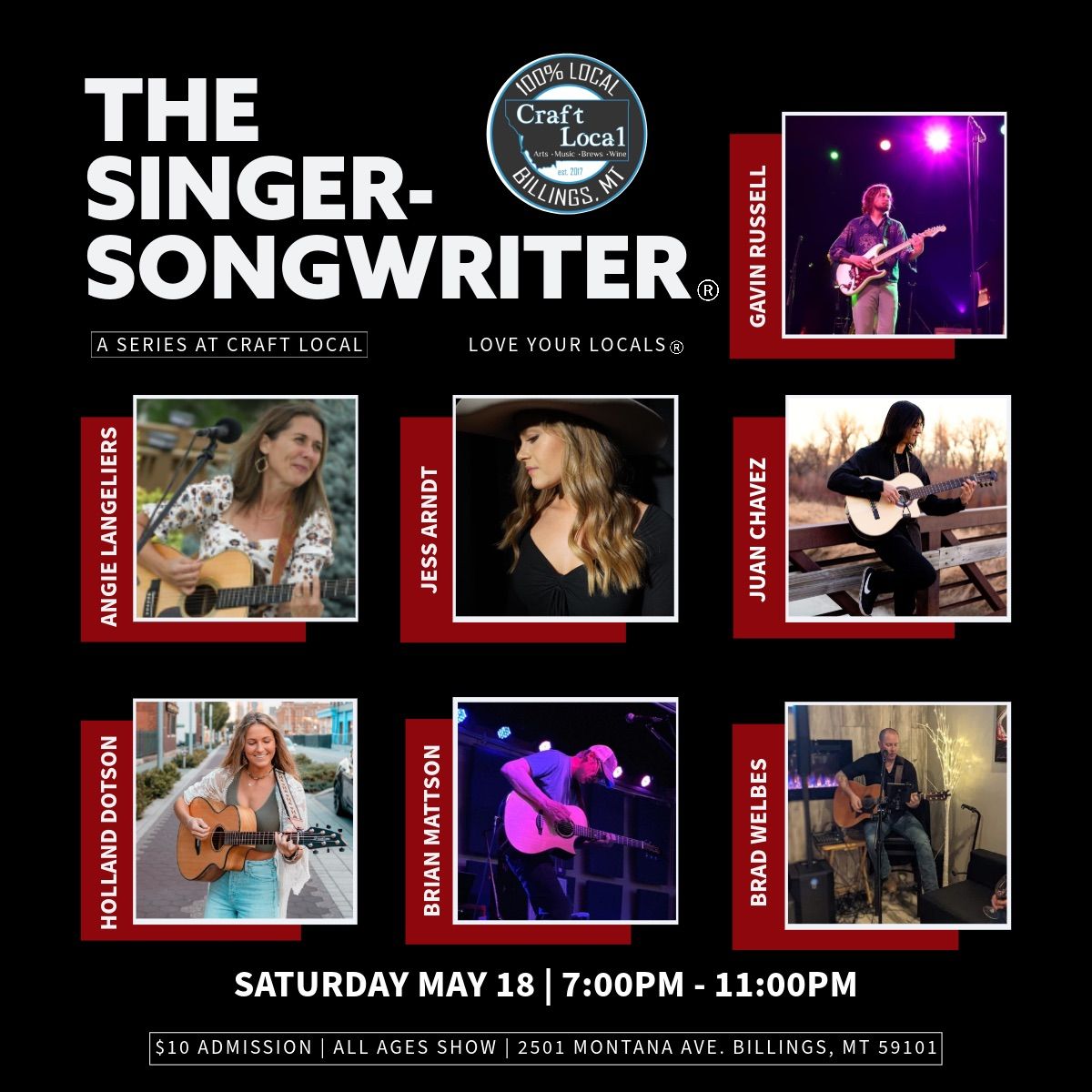 The Singer Songwriter: A Series at Craft Local \u2022 Billings, MT