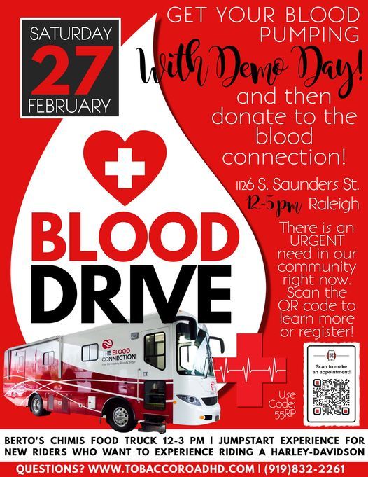 Demo Day And Blood Drive Tobacco Road Harley Davidson Raleigh 27 February 21