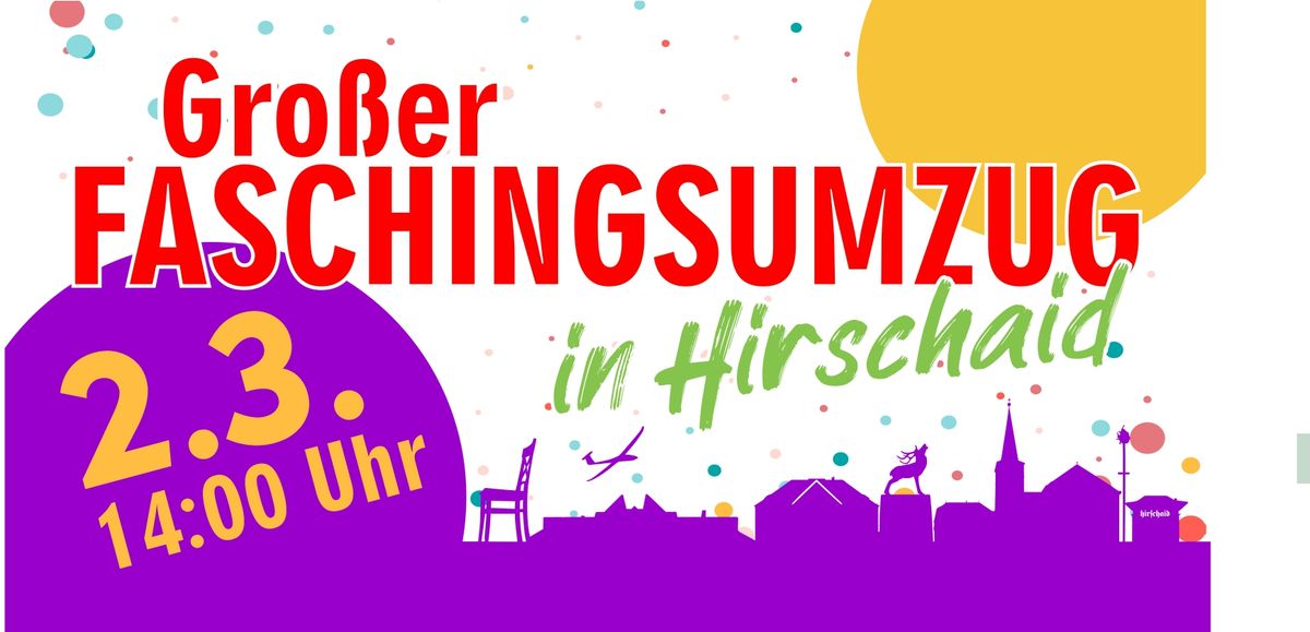 Gro\u00dfer Faschingsumzug in Hirschaid\/Sassanfahrt