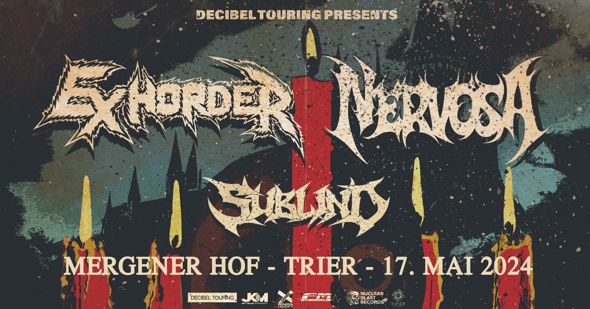 EXHORDER & NERVOSA - DOUBLE HEADLINE TOUR 2024 - Mergener Hof Trier