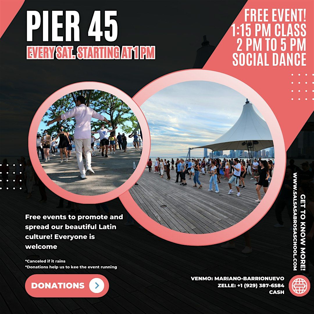 Cuban Salsa Free Class + Social Dancing at Pier 45 NYC