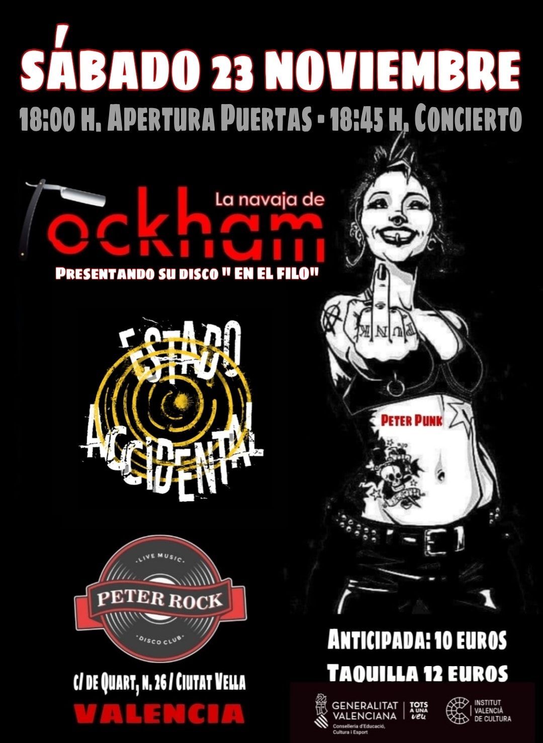 LA NAVAJA DE OCKHAM \ud83d\udd2a + ESTADO ACCIDENTAL En Concierto en PETER ROCK...