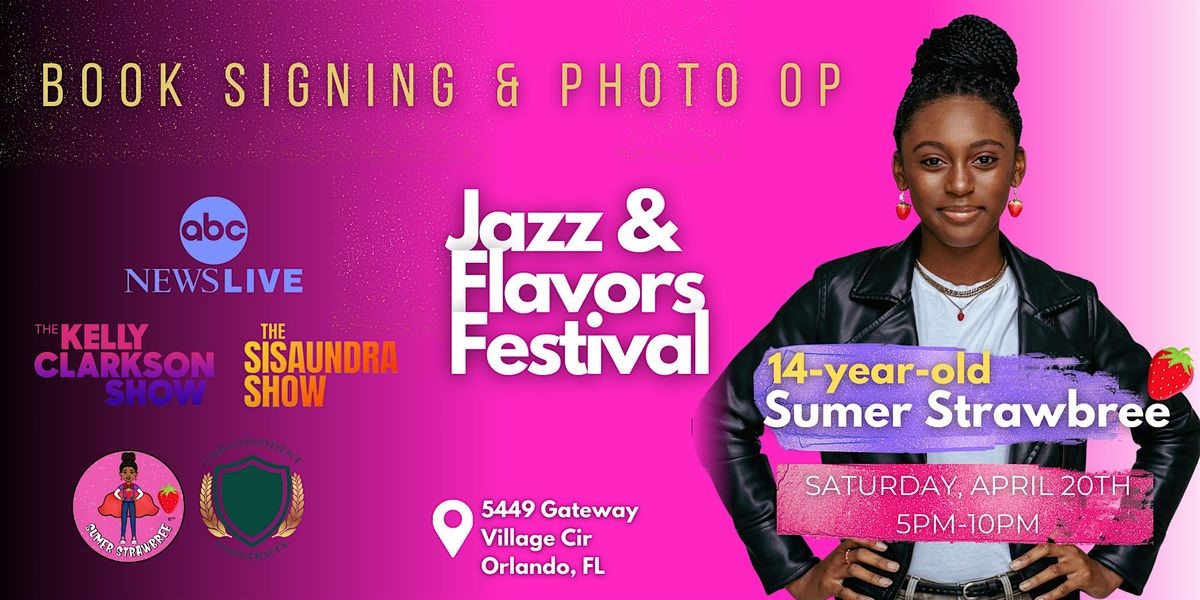 Sumer Strawbree Book Signing at the Jazz and Flavors Festival