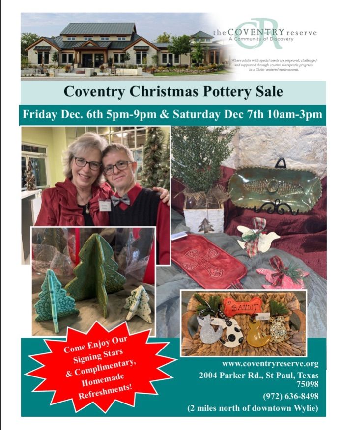 Annual Coventry Christmas Pottery Sale