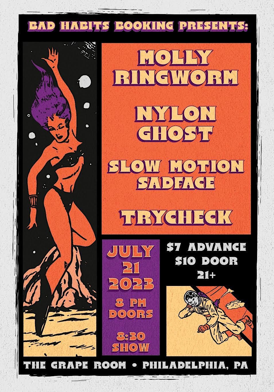 Molly Ringworm + Nylon Ghost + Slow Motion Sad Face + Trycheck @ Grape Room