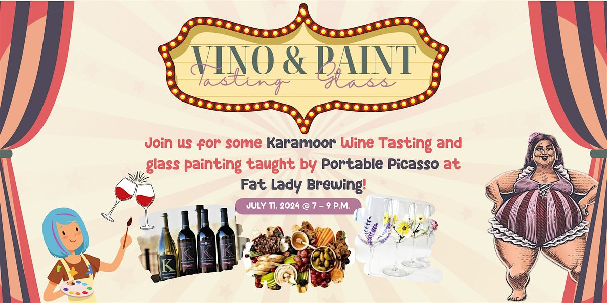 Wine Glass Painting Hosted by Portable Picasso at Fat Lady Brewing