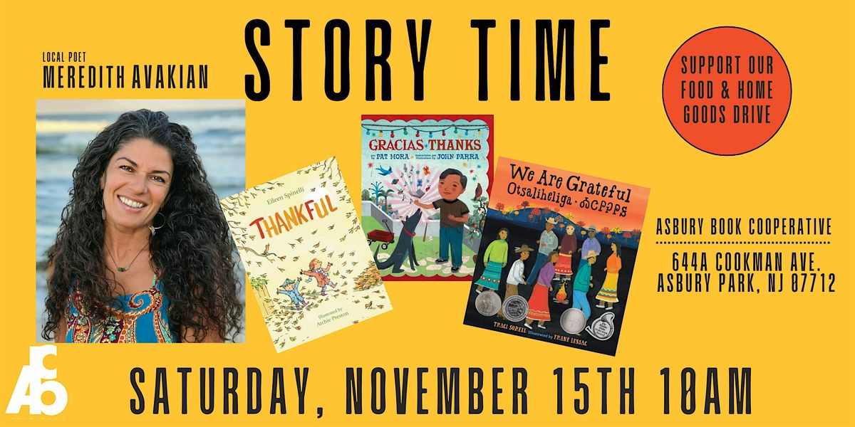 Story Time with Local Poet Meredith Avakian
