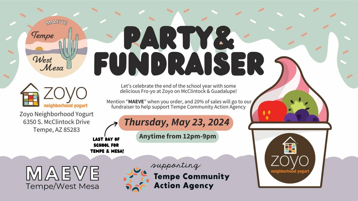 Zoyo Party & Fundraiser - Last Day of School Celebration!