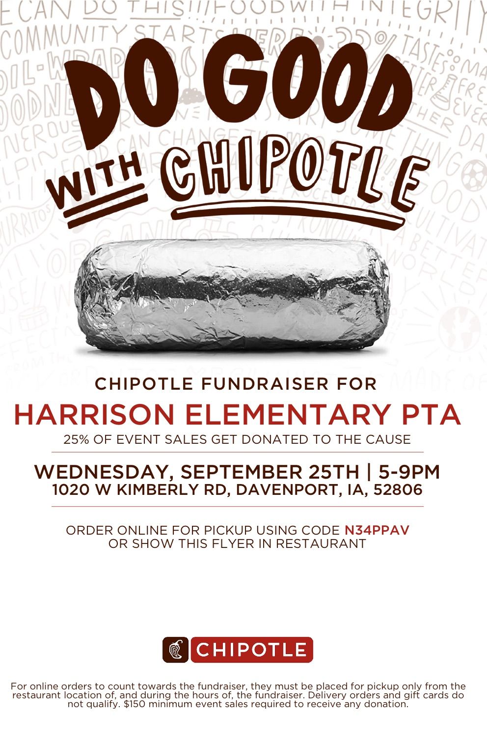 CHIPOTLE -  DINE 2 DONATE