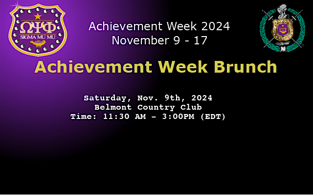 2024 Sigma Mu Mu Achievement Week Brunch