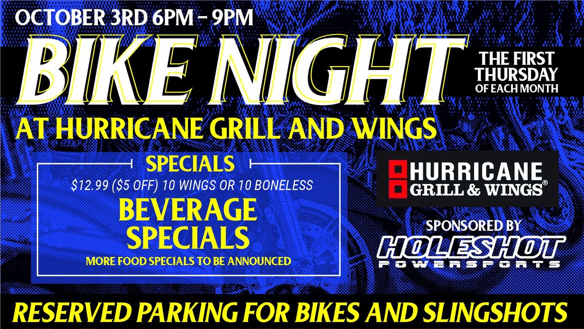 Bike Night at Hurricane Grill and Wings! 