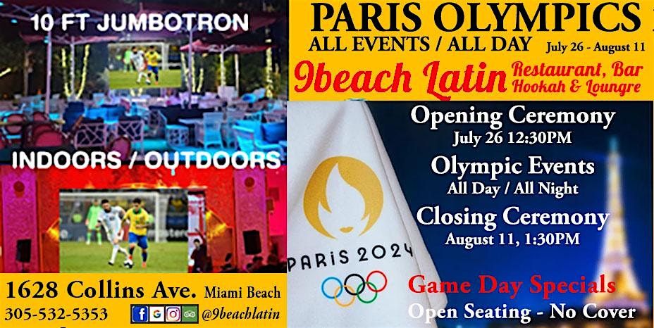 PARIS OLYMPICS 2024-10Ft TVs- OUTDOOR-INDOOR MIAMI BEACH OPENING CEREMONY