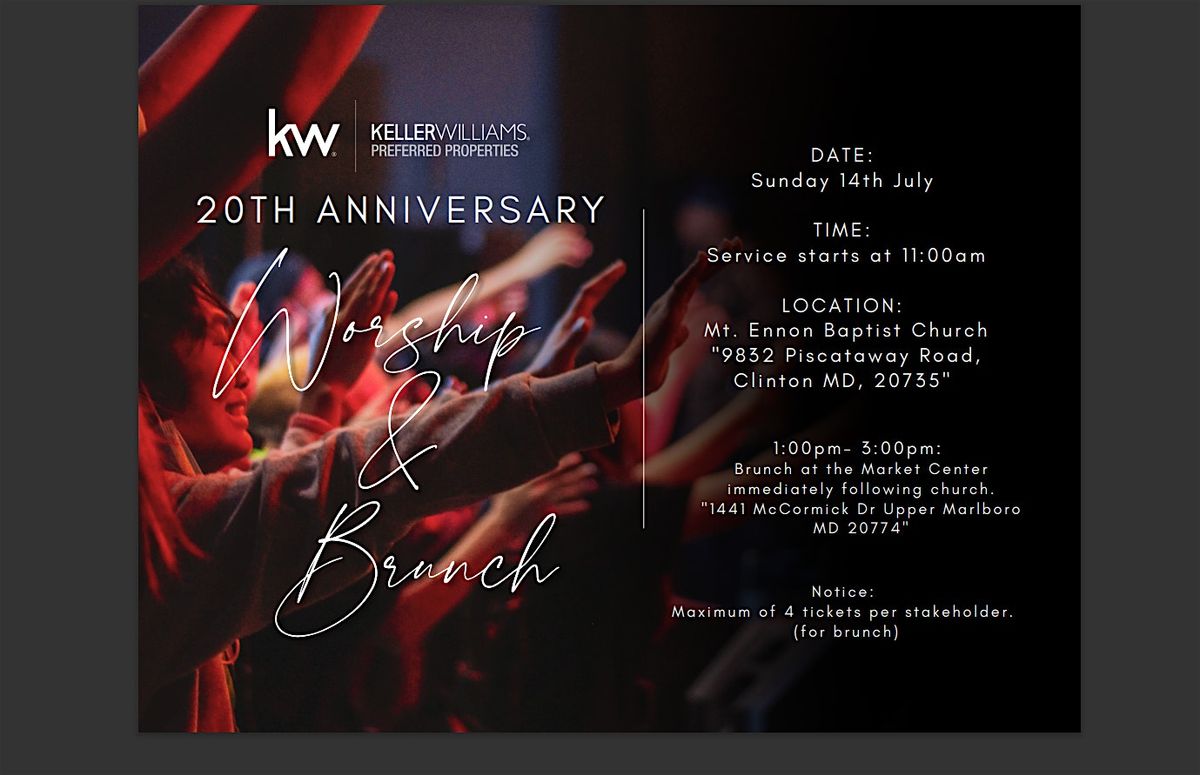 KWPP 20th Anniversary Worship and Brunch