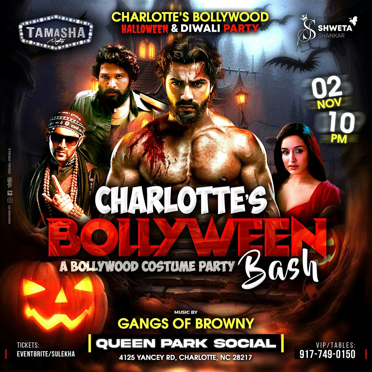 CHARLOTTE BOLLYWEEN & DIWALI PARTY @QUEEN PARK SOCIAL