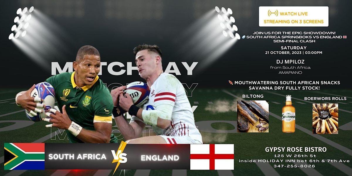 South Africa Springboks vs England Rugby World Cup Semi-Final Clash ...