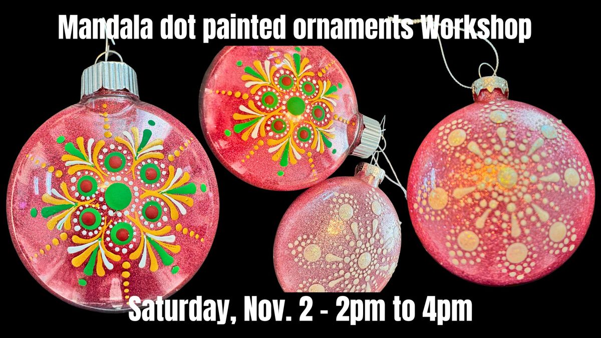 DIY Workshop - Mandala Dot Painted Glitter Ornaments