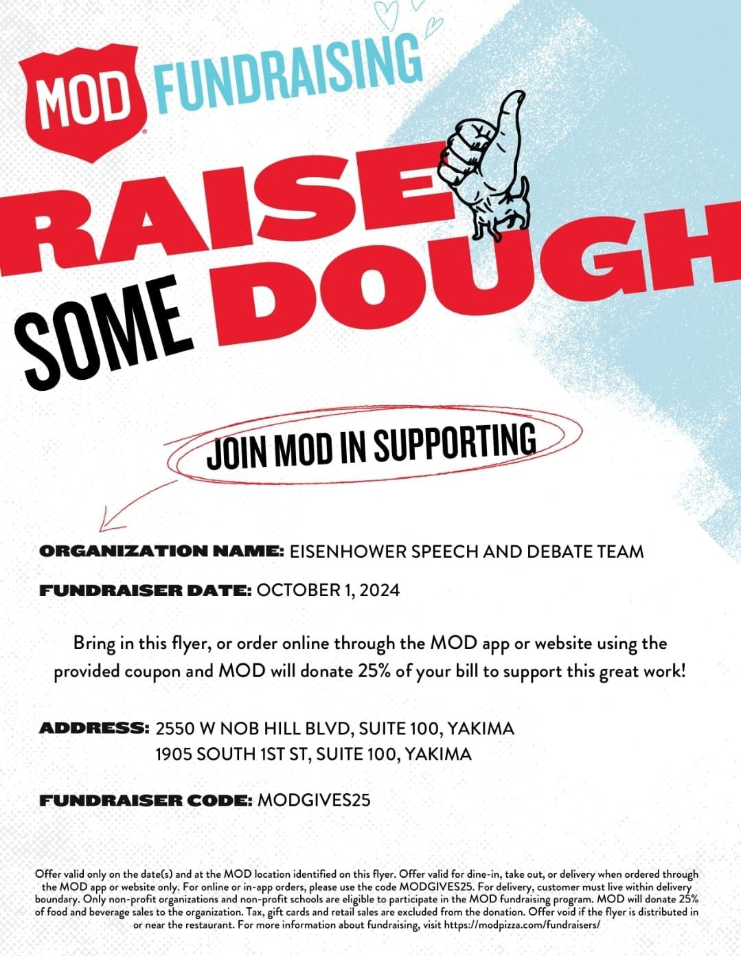 MOD Pizza Fundraiser 