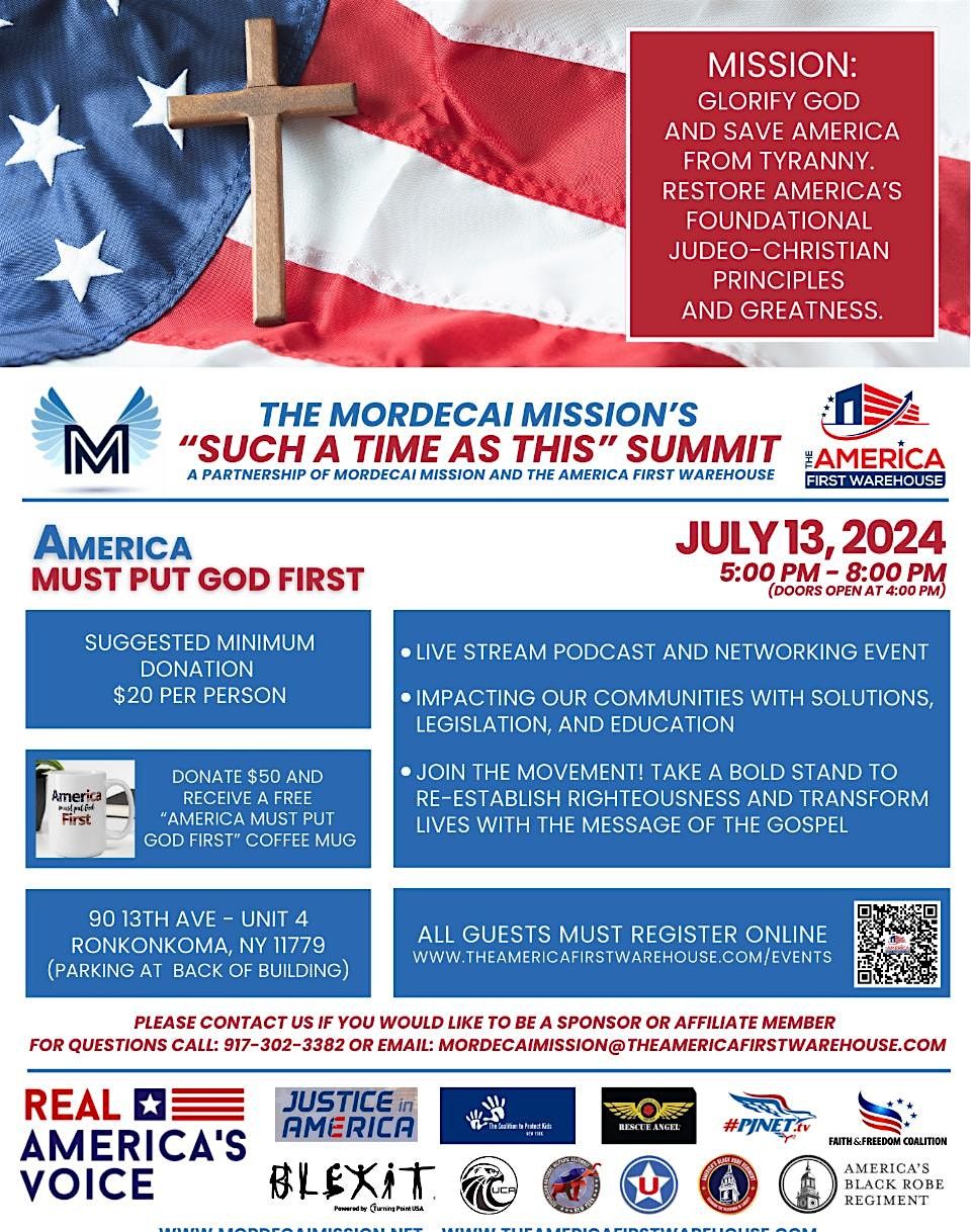 The America First Warehouse hosts - "Such A Time As This" Summit