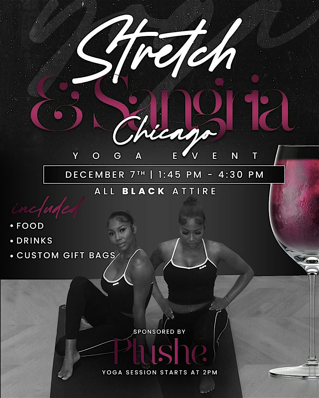 STRETCH AND SANGRIA ALL BLACK YOGA EVENT