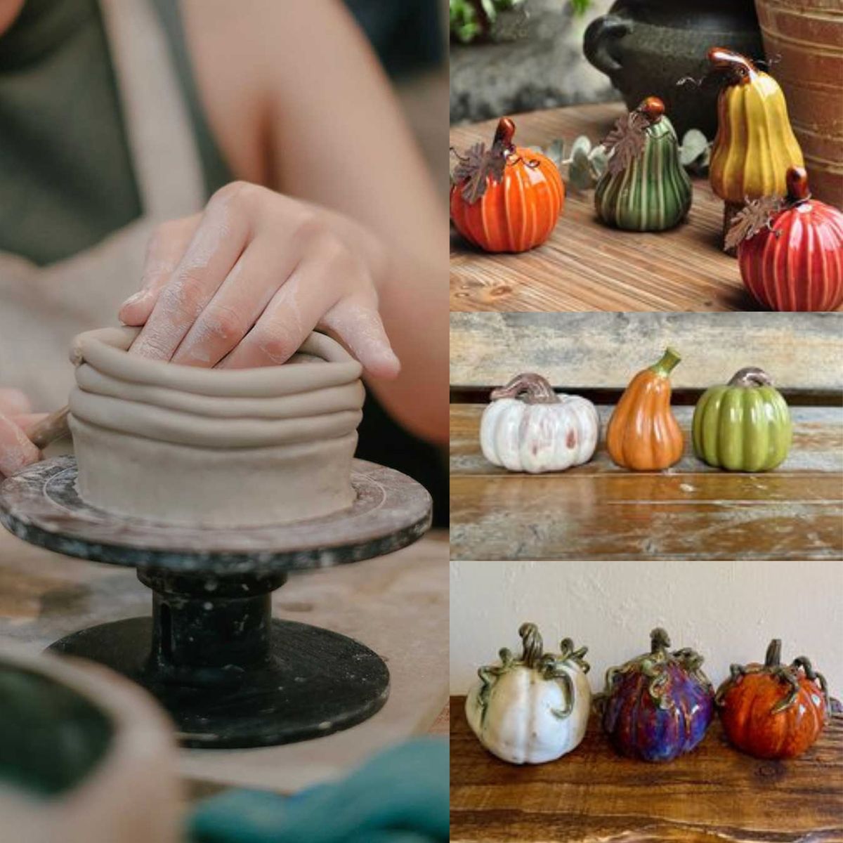 Fall Festive Clay Pumpkins