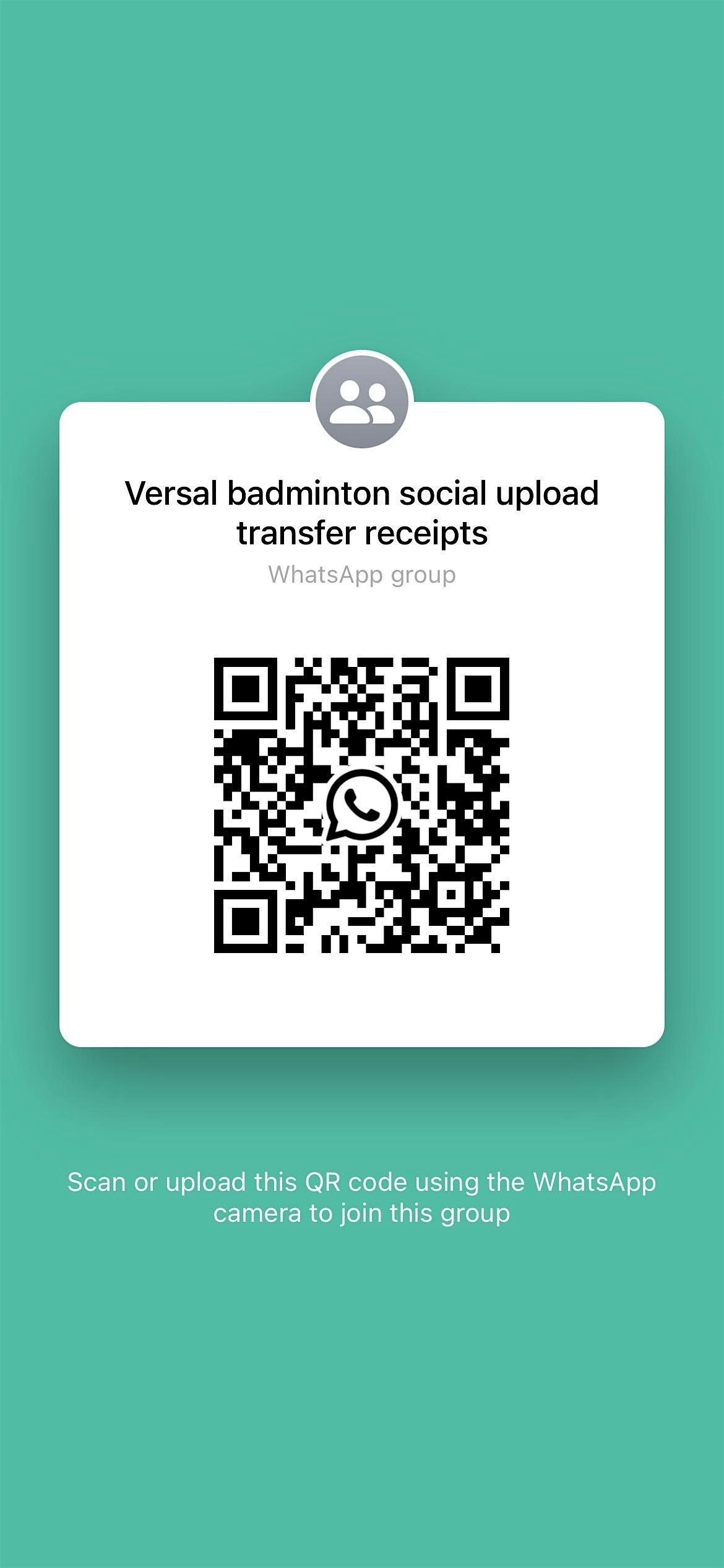 Versal Badminton @ NBC Alexandria -Tuesday 7pm-11pm pls scan QR on whatsapp